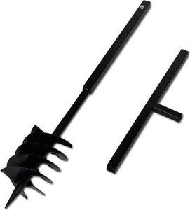vidaXL Świder glebowy z uchwytem, 180 mm, z rurą przedłużającą, 5 m, stal 3