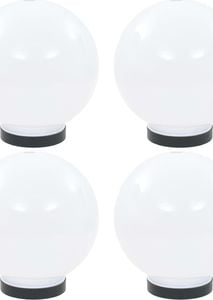 vidaXL Lampy ogrodowe LED, 4 szt., kuliste, 20 cm, PMMA 1
