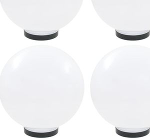 vidaXL Lampy ogrodowe LED, 4 szt., kuliste, 30 cm, PMMA 1