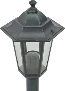 vidaXL Lampy ogrodowe, 110 cm, E27, aluminium, ciemnozielone, 6 szt. 4