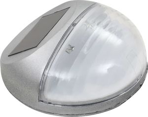 Kinkiet vidaXL Solarne lampy ścienne LED do ogrodu, 24 szt., okrągłe, srebrne 3