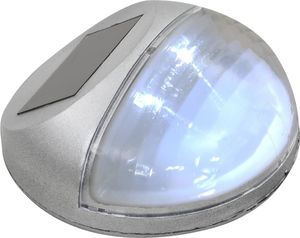 Kinkiet vidaXL Solarne lampy ścienne LED do ogrodu, 24 szt., okrągłe, srebrne 5