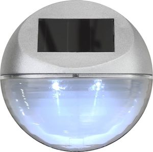 Kinkiet vidaXL Solarne lampy ścienne LED do ogrodu, 24 szt., okrągłe, srebrne 6