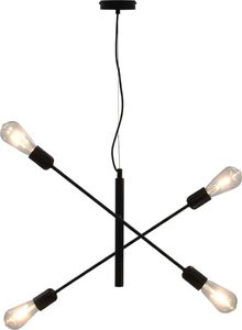 Lampa wisząca vidaXL Żyrandol z żarówkami żarnikowymi, 2 W, czarny, E27 1