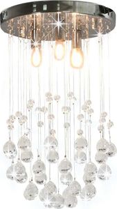 Lampa sufitowa vidaXL Lampa sufitowa z kryształkami i koralikami, srebrna, 3xG9 1