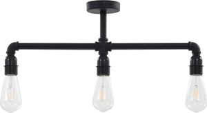 Lampa sufitowa vidaXL Lampa sufitowa, czarna, 3 żarówki E27 (281628) - 281628 3