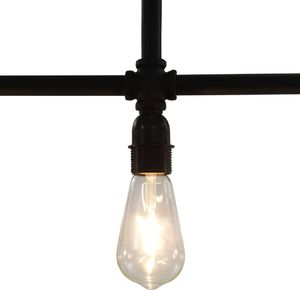 Lampa sufitowa vidaXL Lampa sufitowa, czarna, 3 żarówki E27 (281628) - 281628 4