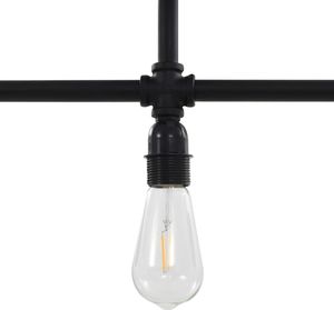 Lampa sufitowa vidaXL Lampa sufitowa, czarna, 3 żarówki E27 (281628) - 281628 5