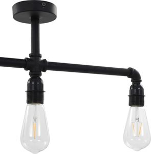 Lampa sufitowa vidaXL Lampa sufitowa, czarna, 3 żarówki E27 (281628) - 281628 6