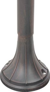 vidaXL Lampa ogrodowa na słupku, 120 cm, E27, aluminium, kolor brązu 5