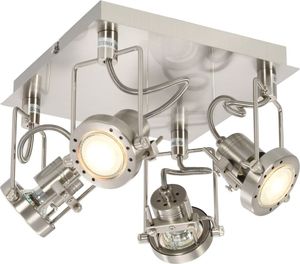 Lampa sufitowa vidaXL Lampa z 4 reflektorami, srebrna, GU10 1