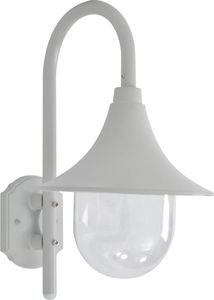 Kinkiet vidaXL Ścienna lampa ogrodowa, 42 cm, E27, aluminiowa, biała 1