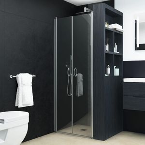 vidaXL Drzwi prysznicowe, przezroczyste, ESG, 70 x 185 cm 1