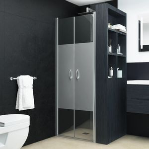 vidaXL Drzwi prysznicowe, półmatowe, ESG, 75 x 185 cm 1