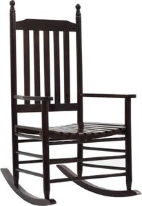 vidaXL Fotel bujany z wygiętym siedziskiem, brązowy, drewniany 1