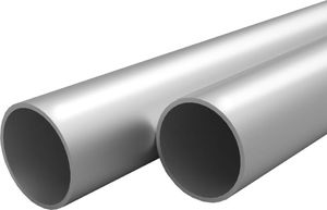 vidaXL Rury aluminiowe, 4 szt., okrągłe, 2 m, 25x2mm 1