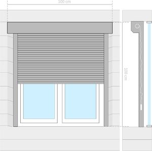 vidaXL Roleta zewnętrzna, aluminiowa, 100 x 100 cm, antracytowa 3