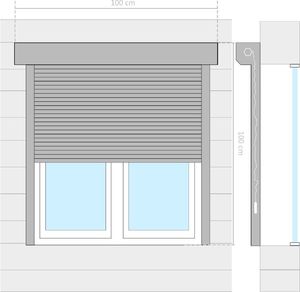 vidaXL Roleta zewnętrzna, aluminiowa, 100 x 100 cm, antracytowa 4