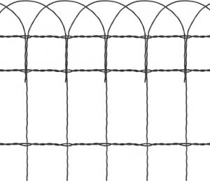 vidaXL Obrzeże ogrodowe, malowane proszkowo żelazo, 10x0,4 m 2