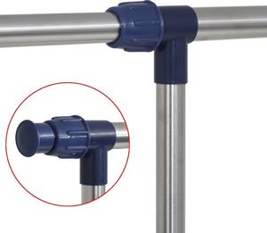 vidaXL Regulowany stojak/wieszak na ubrania, stal nierdzewna, srebrny 6