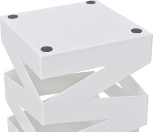 vidaXL Kwadratowy stojak na parasole i laski, biały, stalowy, 48,5 cm 3
