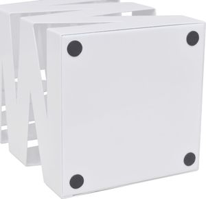 vidaXL Kwadratowy stojak na parasole i laski, biały, stalowy, 48,5 cm 4