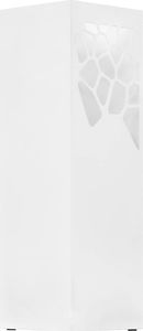 vidaXL Stojak na parasole, design w kamyki, stalowy, biały 2