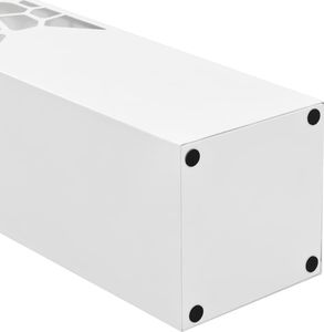 vidaXL Stojak na parasole, design w kamyki, stalowy, biały 3