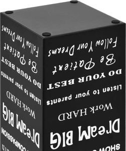 vidaXL Stojak na parasole, z krótkimi sentencjami, stalowy, czarny 5