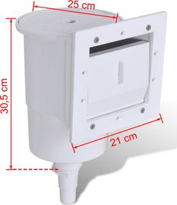 vidaXL 8-częściowy skimmer oczyszczacz do basenu 21x25x30,5 cm 7