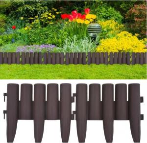 vidaXL Obrzeża trawnikowe, 36 szt., brązowe, 10 m, PP 2