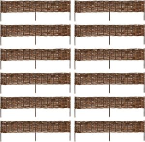 vidaXL Płot wiklinowy 120 x 35 cm (12 elementów) (140914) - 140914 1