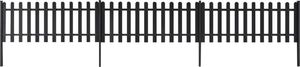 vidaXL Płot sztachetowy ze słupkami, 3 szt., WPC, 600x60 cm 2