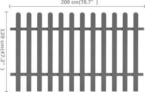 vidaXL Płot sztachetowy, WPC, 200x120 cm 5