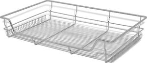 vidaXL Wysuwane kosze druciane, 2 szt., srebrne, 800 mm 3