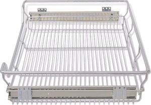 vidaXL Wysuwane kosze druciane, 2 szt., srebrne, 800 mm 5