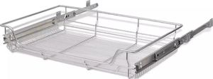 vidaXL Wysuwane kosze druciane, 2 szt., srebrne, 800 mm 6