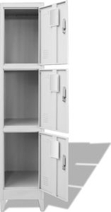 vidaXL Zamykana szafka z 3 przegrodami, 38x45x180 cm 3