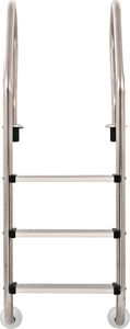 vidaXL Drabinka basenowa z 3 stopniami, stal nierdzewna, 120 cm 2
