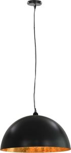 Lampa wisząca vidaXL Lampy sufitowe, 2 szt., czarno-złote, półkoliste, 50 cm, E27 4