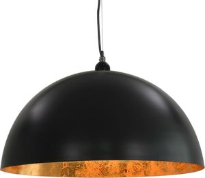 Lampa wisząca vidaXL Lampy sufitowe, 2 szt., czarno-złote, półkoliste, 50 cm, E27 6