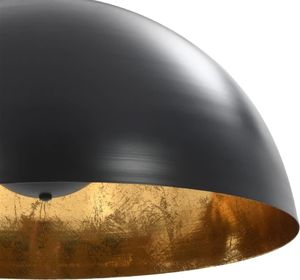 Lampa wisząca vidaXL Lampy sufitowe, 2 szt., czarno-złote, półkoliste, 50 cm, E27 7