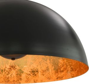 Lampa wisząca vidaXL Lampy sufitowe, 2 szt., czarno-złote, półkoliste, 50 cm, E27 8
