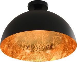 Lampa sufitowa vidaXL Lampy sufitowe, 2 szt., czarno-złote, półkoliste, E27 3