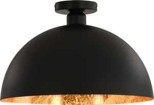 Lampa sufitowa vidaXL Lampy sufitowe, 2 szt., czarno-złote, półkoliste, E27 4