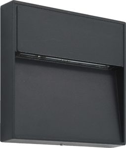 Kinkiet vidaXL Lampy ścienne zewnętrzne LED, 2 szt., 3 W, czarne, kwadratowe 3