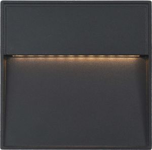 Kinkiet vidaXL Lampy ścienne zewnętrzne LED, 2 szt., 3 W, czarne, kwadratowe 4