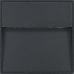 Kinkiet vidaXL Lampy ścienne zewnętrzne LED, 2 szt., 3 W, czarne, kwadratowe 5