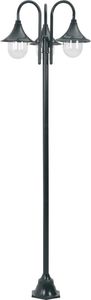 vidaXL Latarnia ogrodowa 3-punktowa, 220 cm, E27, ciemnozielona 2