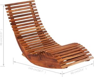 vidaXL leżaki bujane, 2 sztuki, lite drewno akacjowe (277093) 5